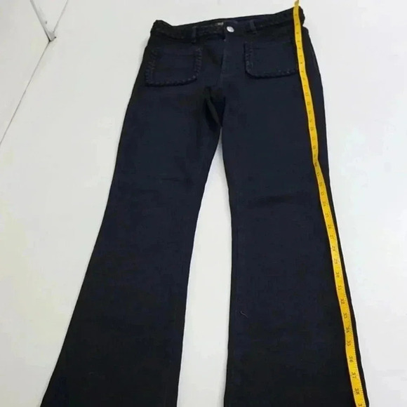 BLACK JEANS, BRAIDED FINISHES ON POCKETS - Picture 4 of 16